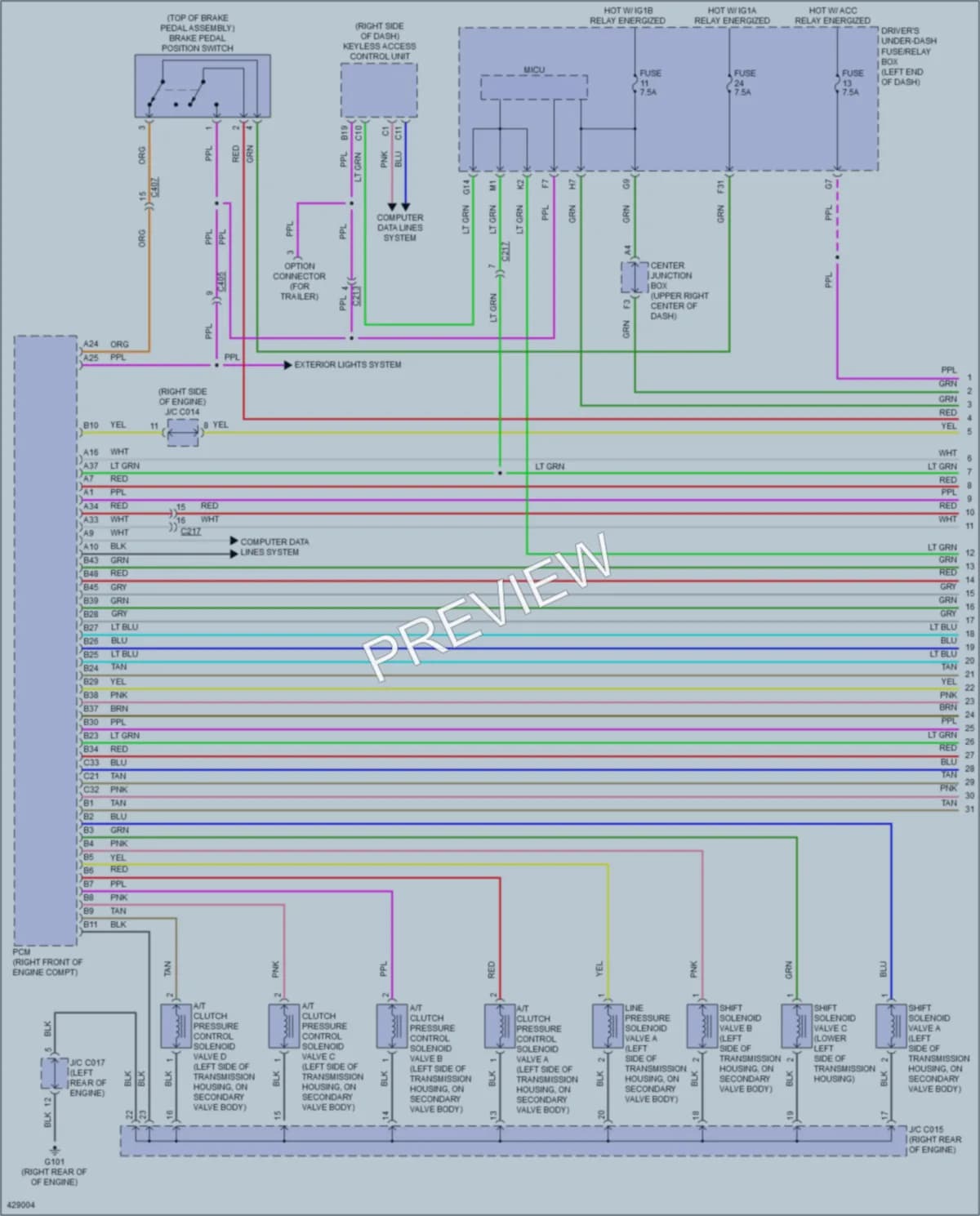 2014 Acura MDX Transmission wiring diagram preview