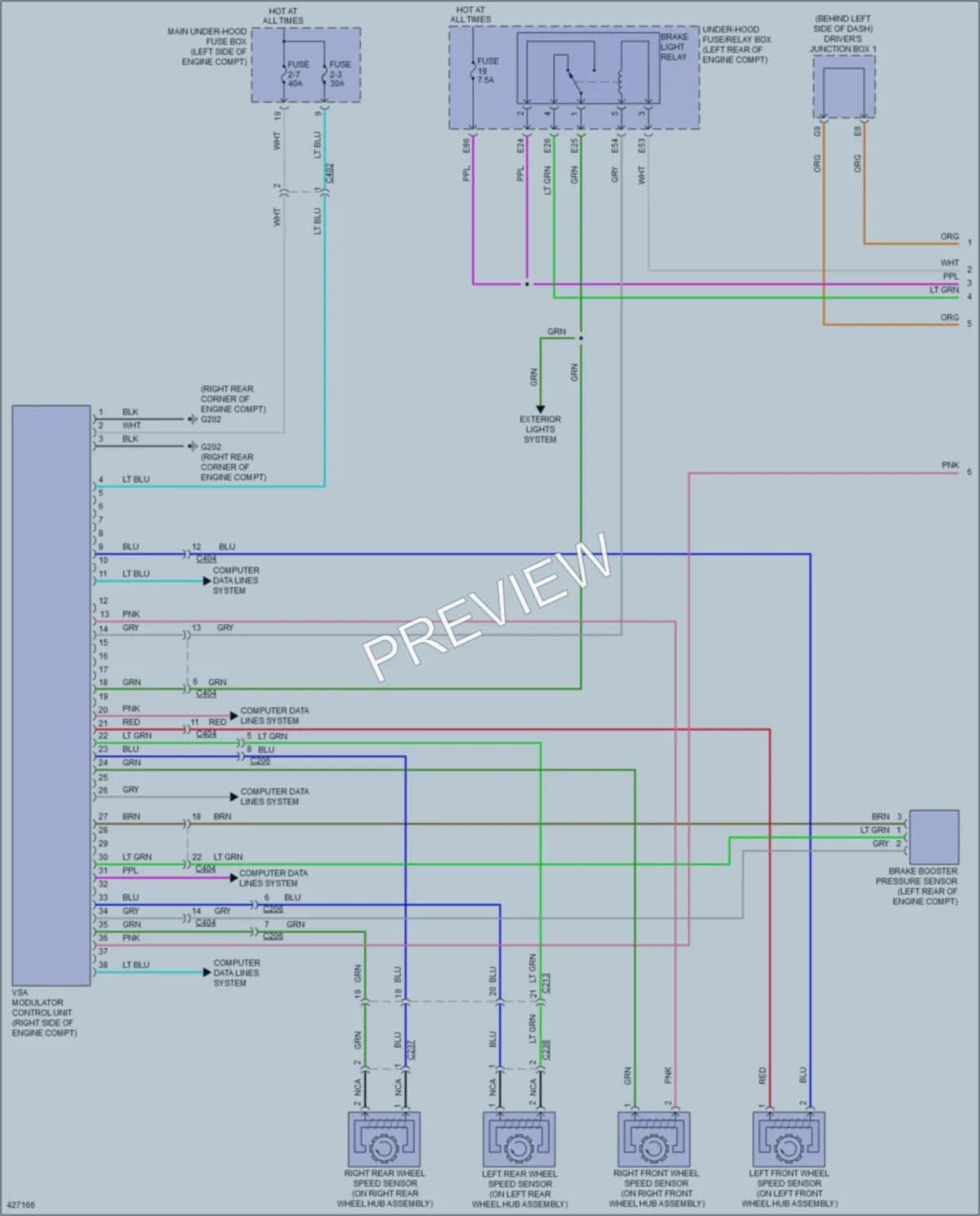 2014 Acura RLX Anti Lock Brakes wiring diagram preview
