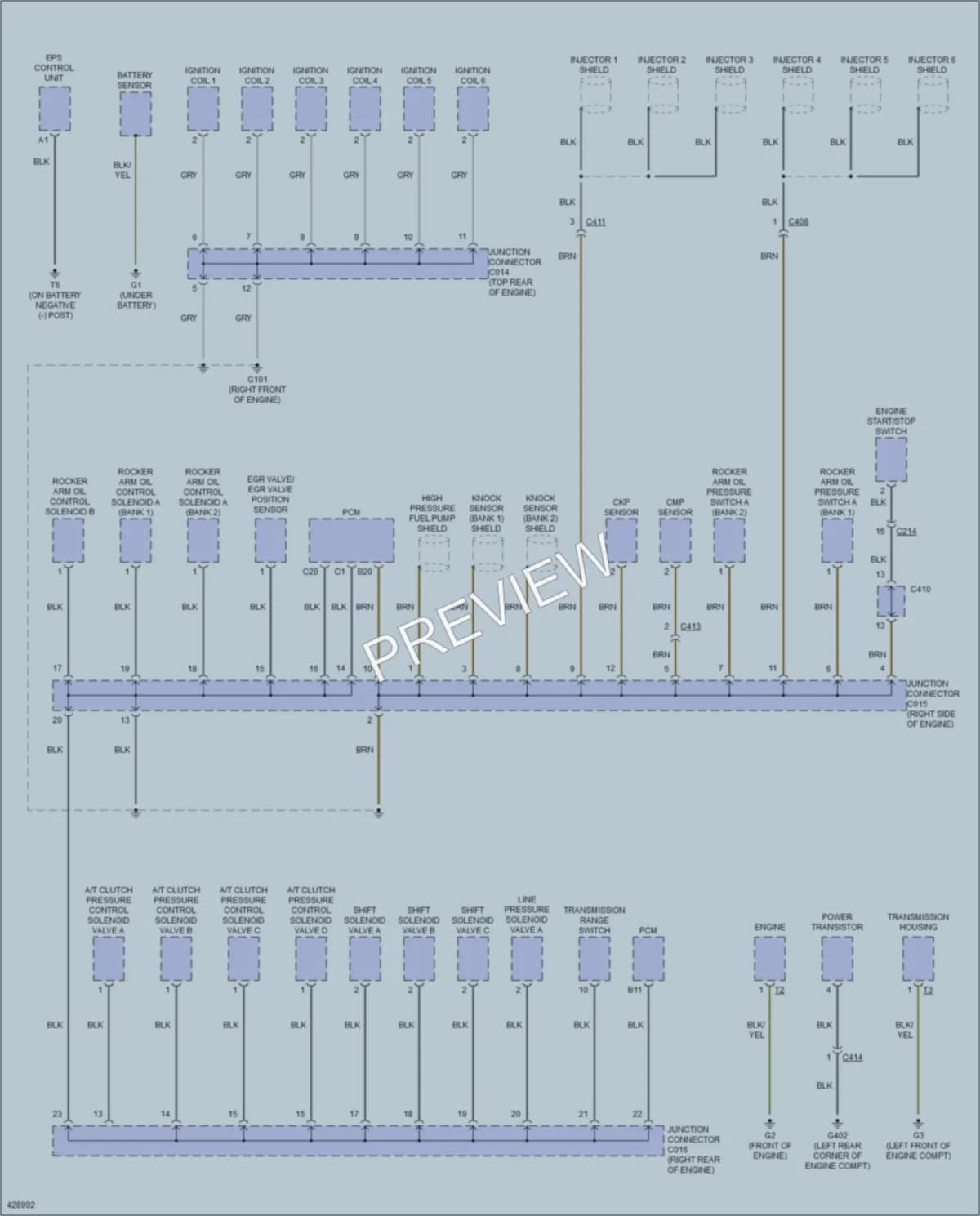 2014 Acura RLX Ground Distribution wiring diagram preview