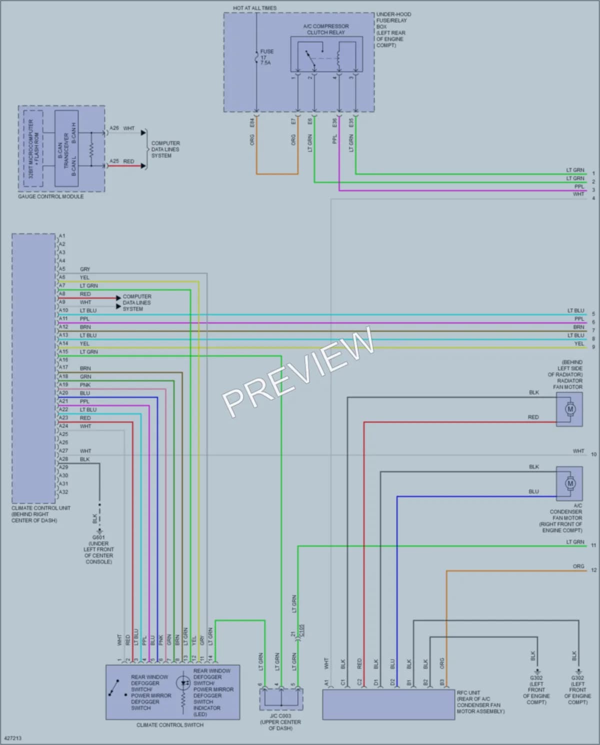 2014 Acura RLXSportHybrid Air Conditioning wiring diagram preview