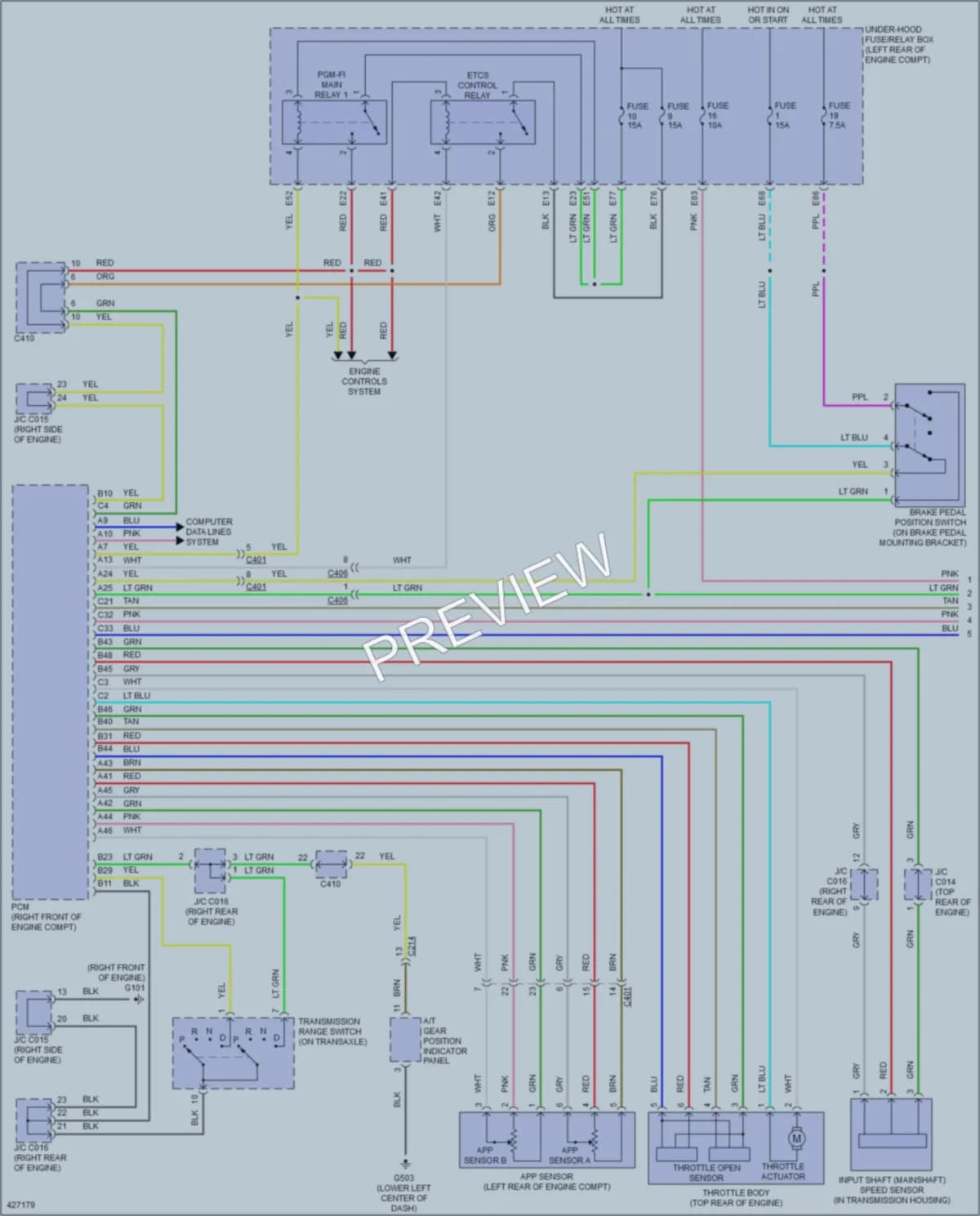 2014 Acura RLXSportHybrid Cruise Control wiring diagram preview