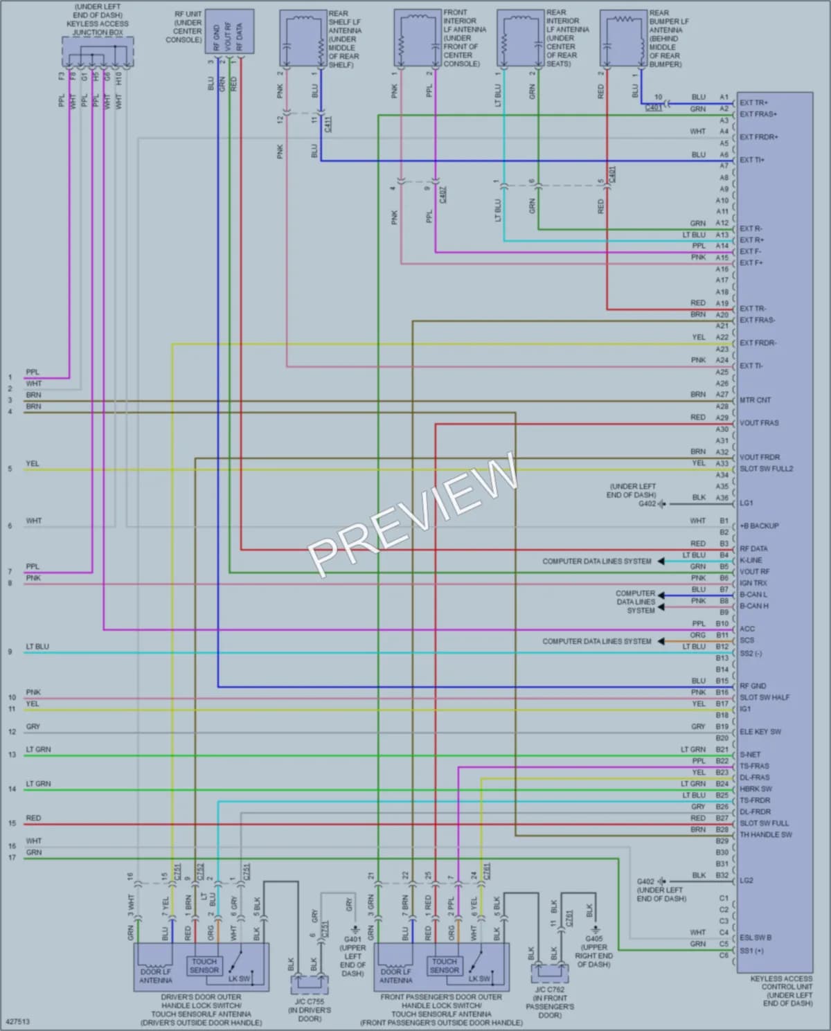 2014 Acura TL Anti Theft wiring diagram preview