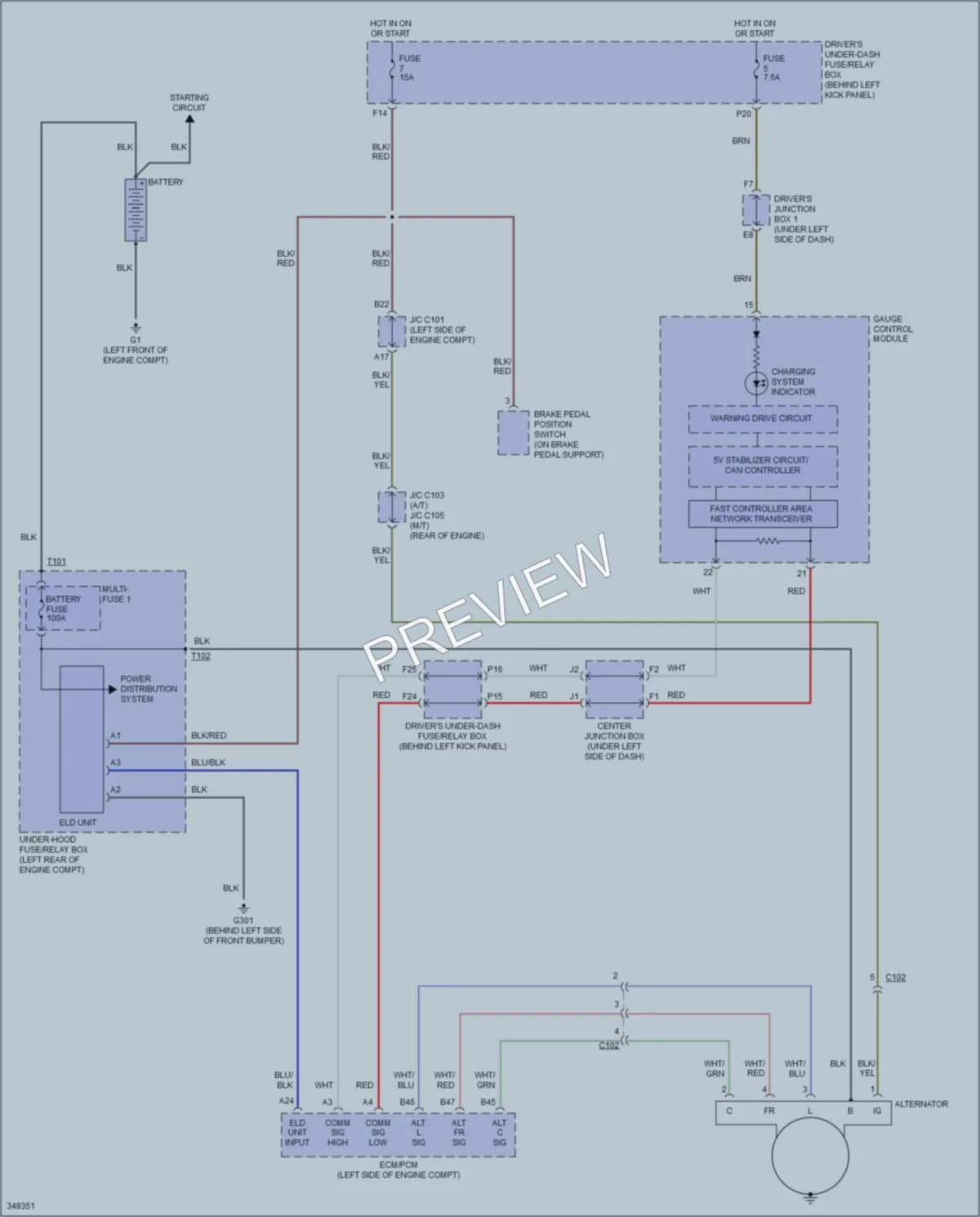 2014 Acura TSX Starting Charging wiring diagram preview