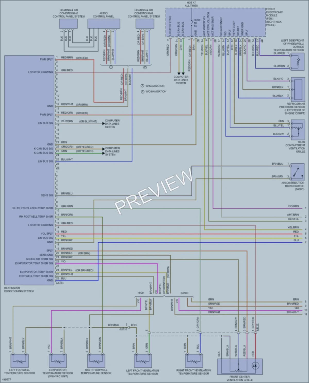 2014 BMW 228i Air Conditioning wiring diagram preview