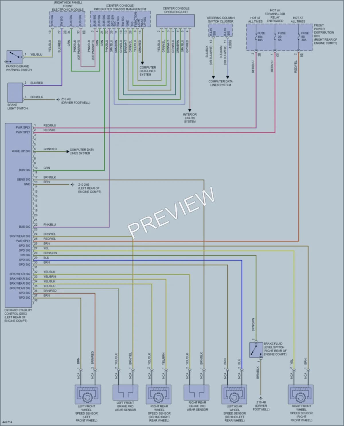 2014 BMW 228i Anti Lock Brakes wiring diagram preview