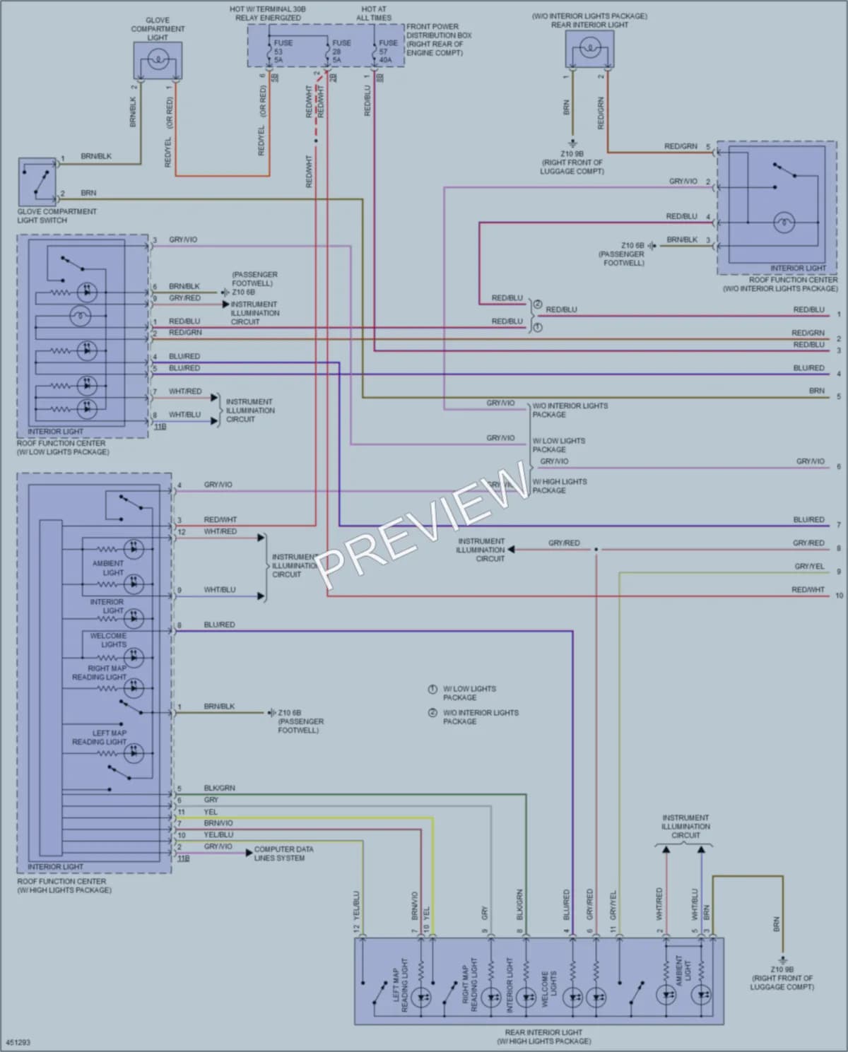 2014 BMW 228i Interior Lights wiring diagram preview