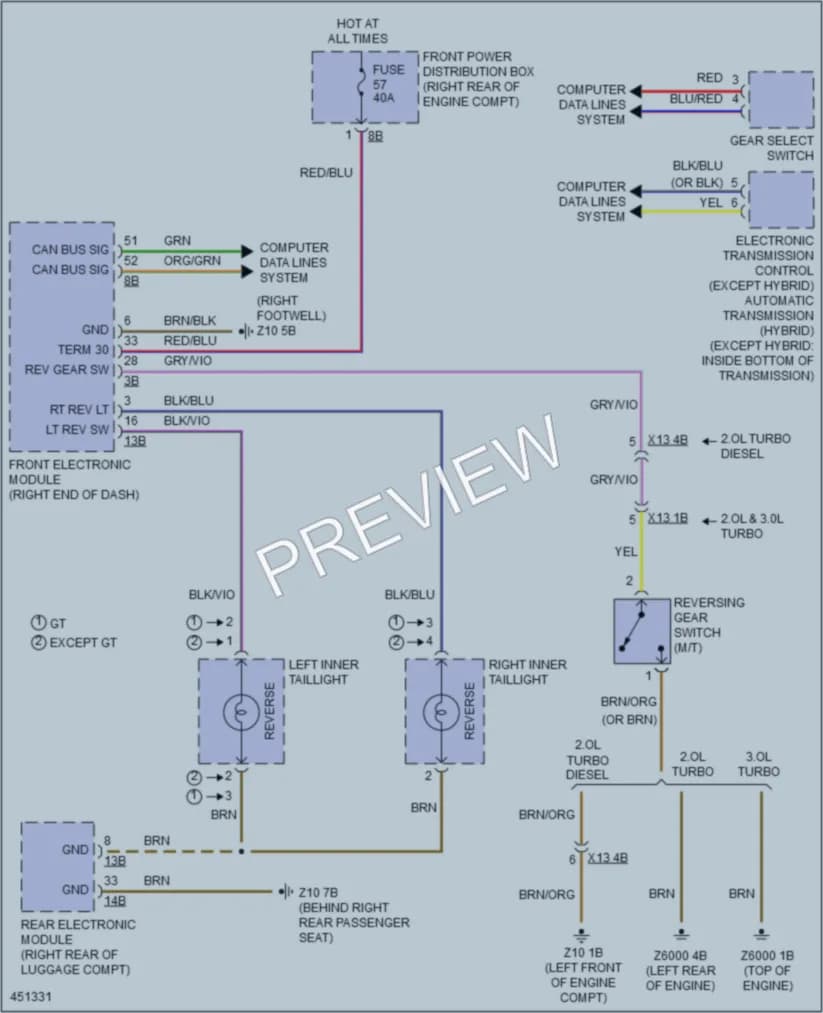 2014 BMW 328d Exterior Lights wiring diagram preview