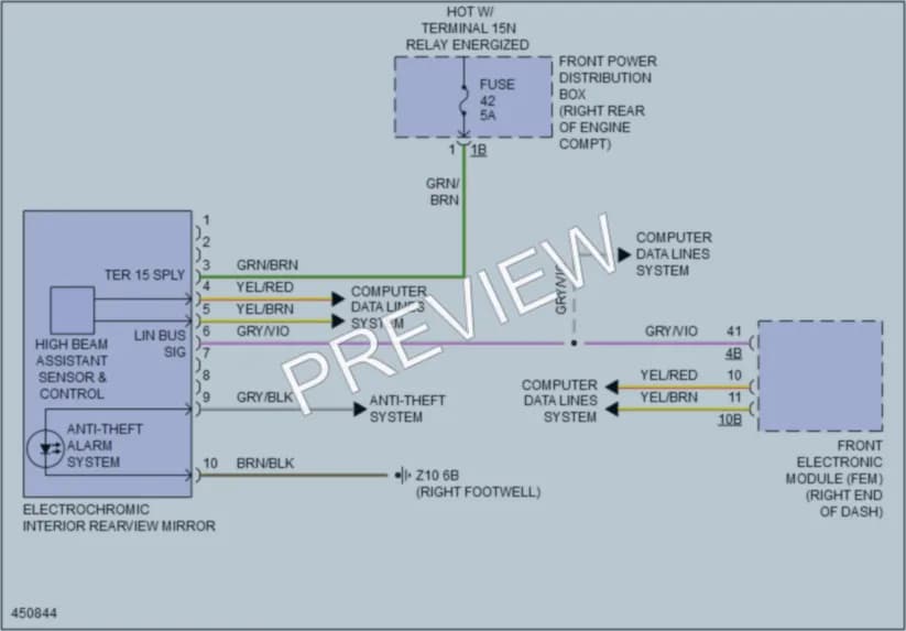 2014 BMW 328d Power Mirrors wiring diagram preview