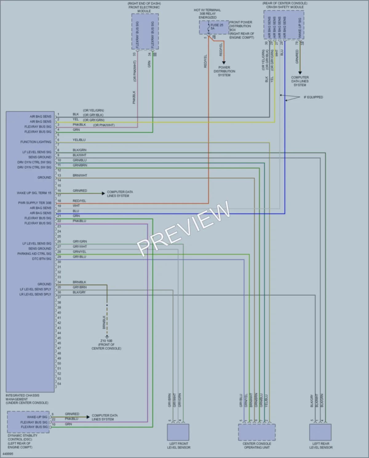 2014 BMW 328i Electronic Suspension wiring diagram preview
