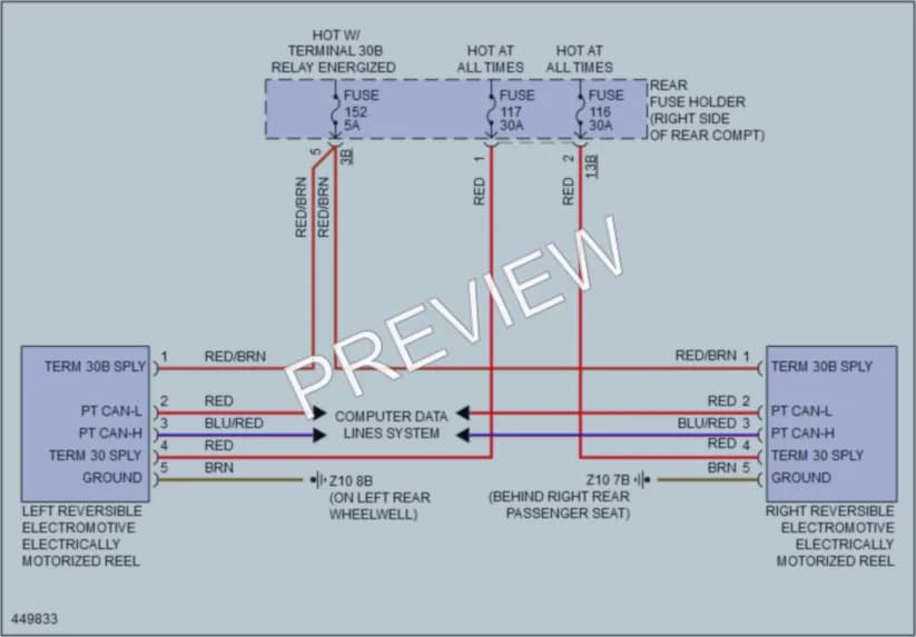 2014 BMW 328i Passive Restraints wiring diagram preview