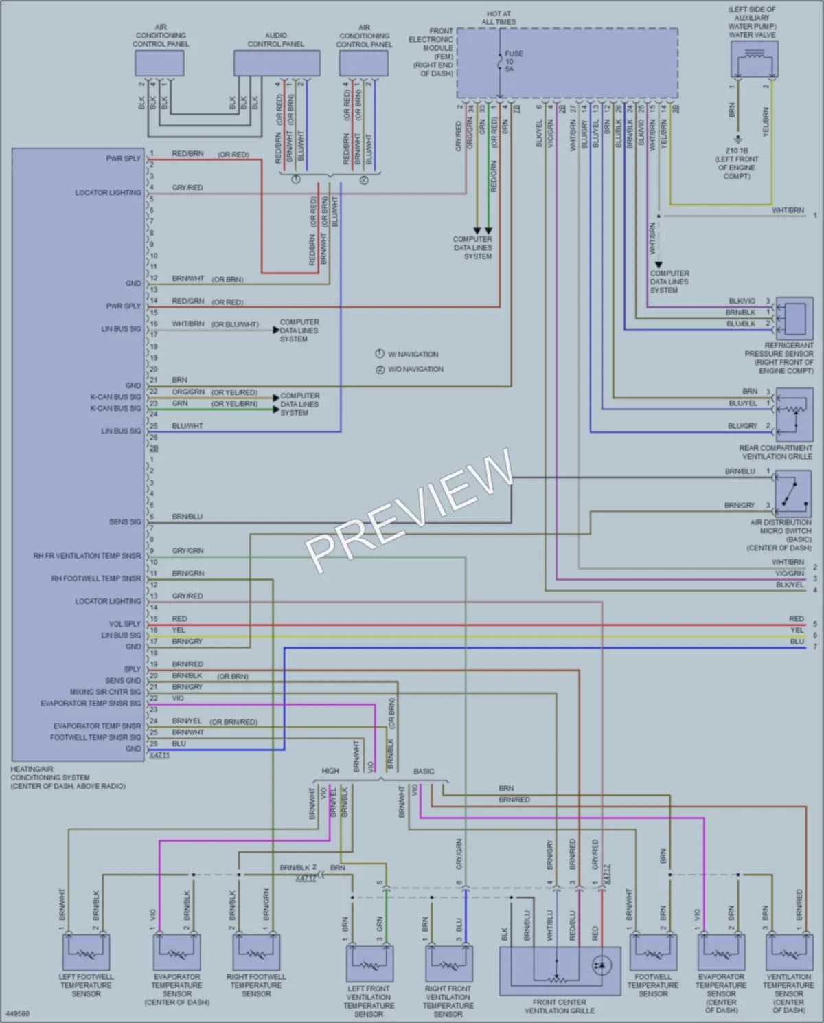 2014 BMW 328iGranTurismo Air Conditioning wiring diagram preview