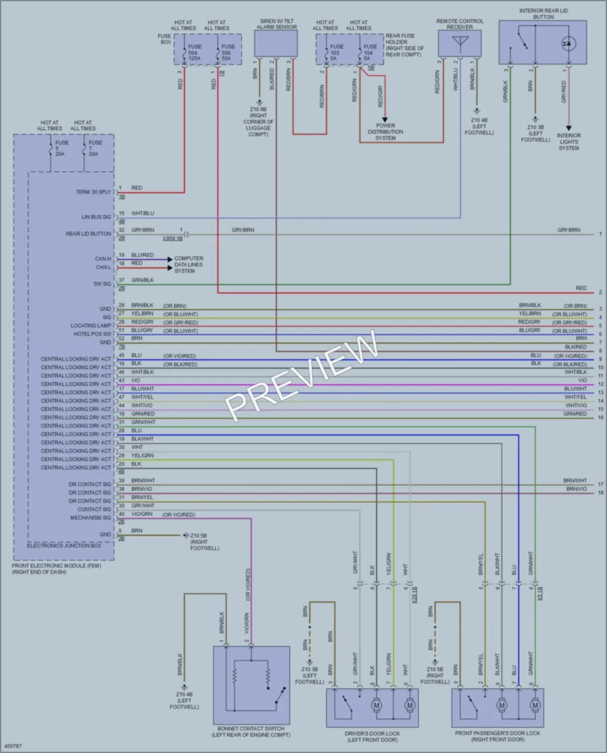 2014 BMW 328iGranTurismo Anti Theft wiring diagram preview