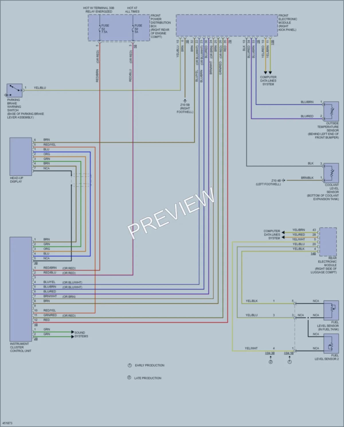 2014 BMW 428i Instrument Cluster wiring diagram preview