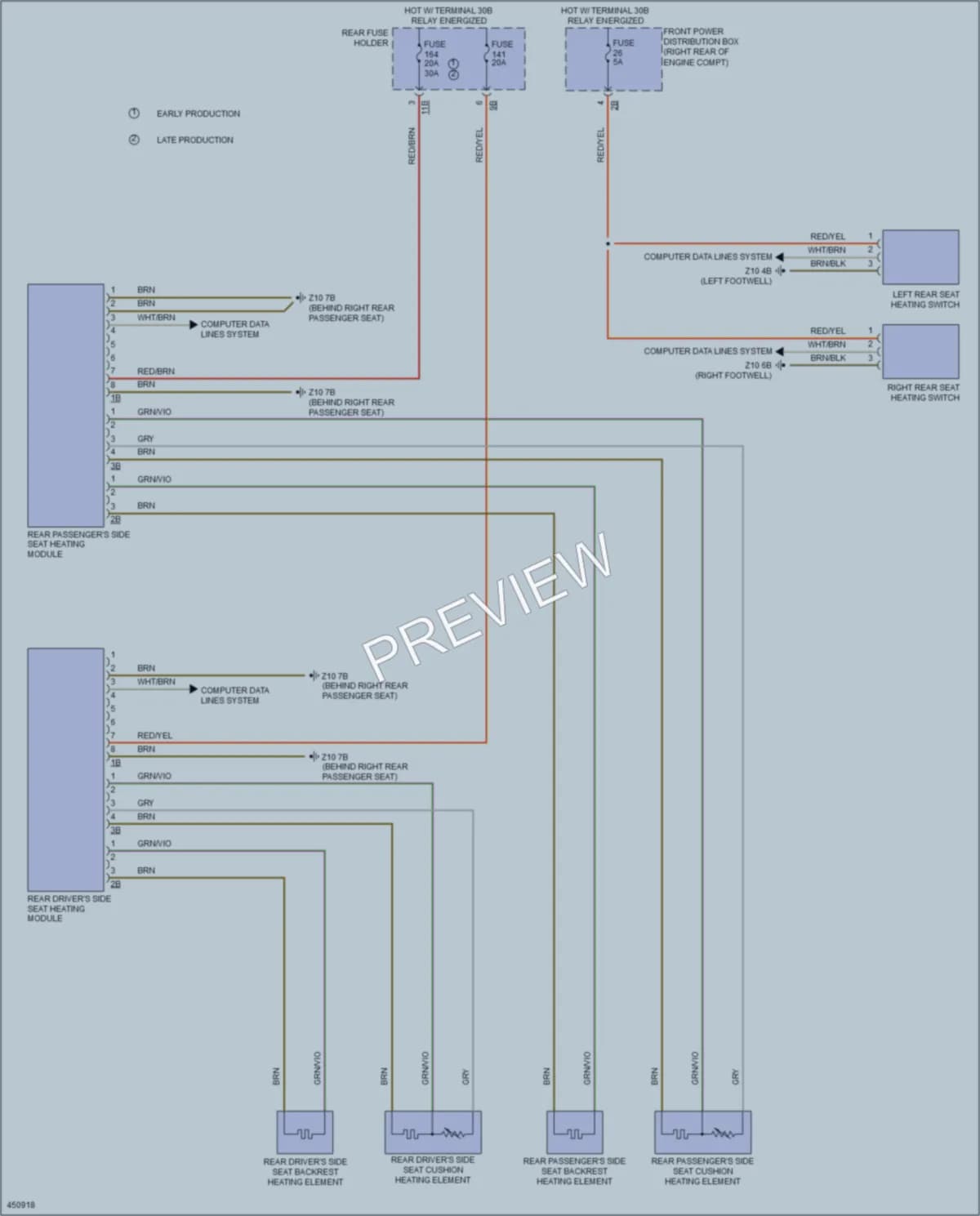 2014 BMW 428i Power Seats wiring diagram preview