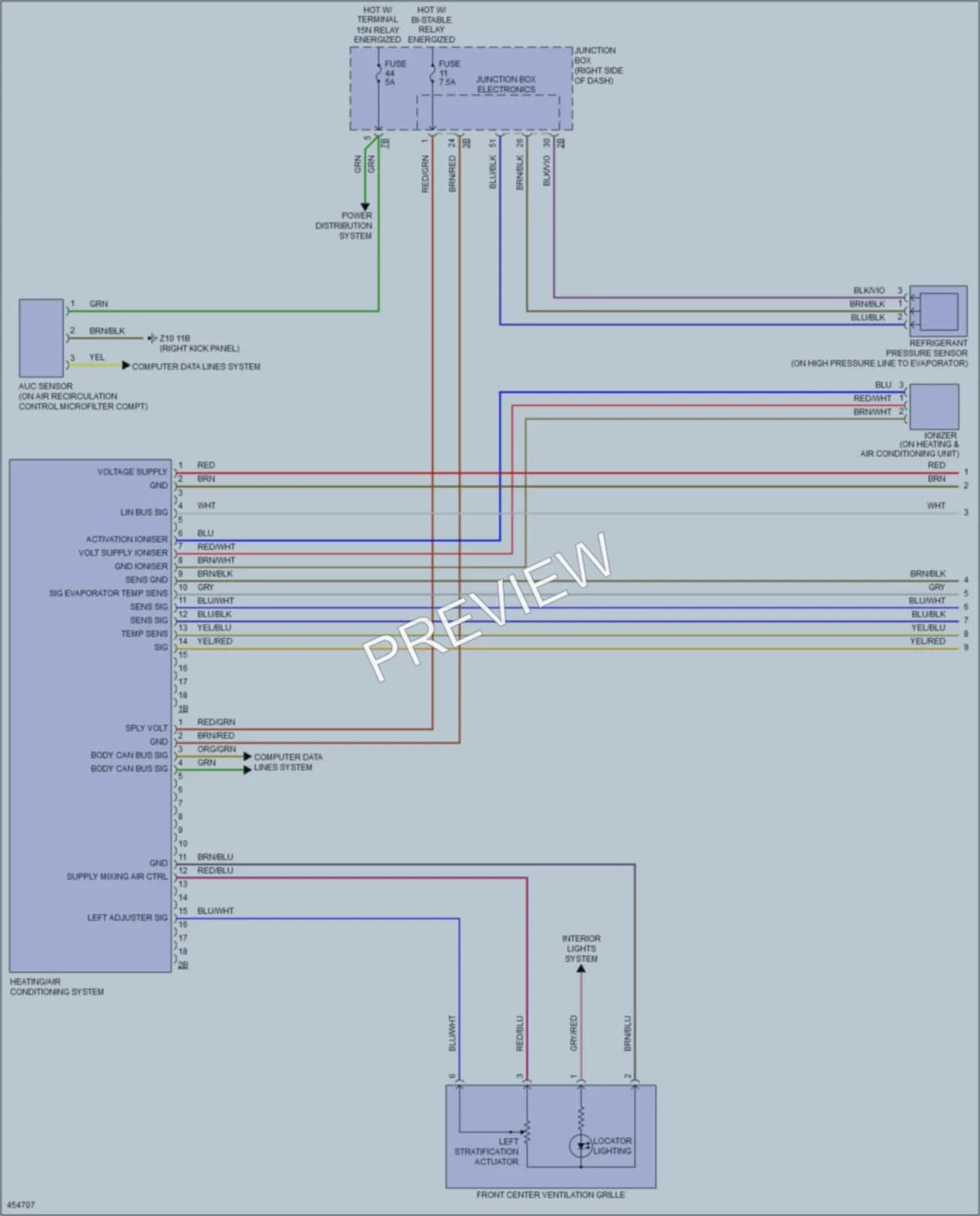 2014 BMW 528i Air Conditioning wiring diagram preview
