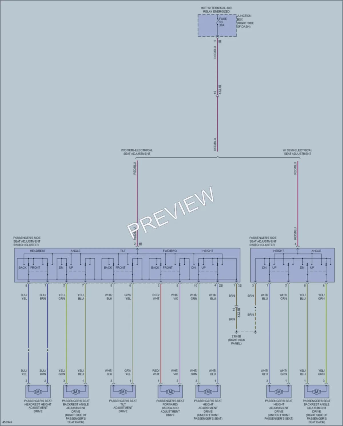 2014 BMW 535d Power Seats wiring diagram preview