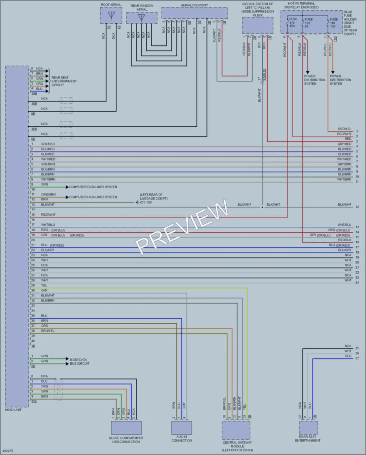 2014 BMW 535d Radio wiring diagram preview