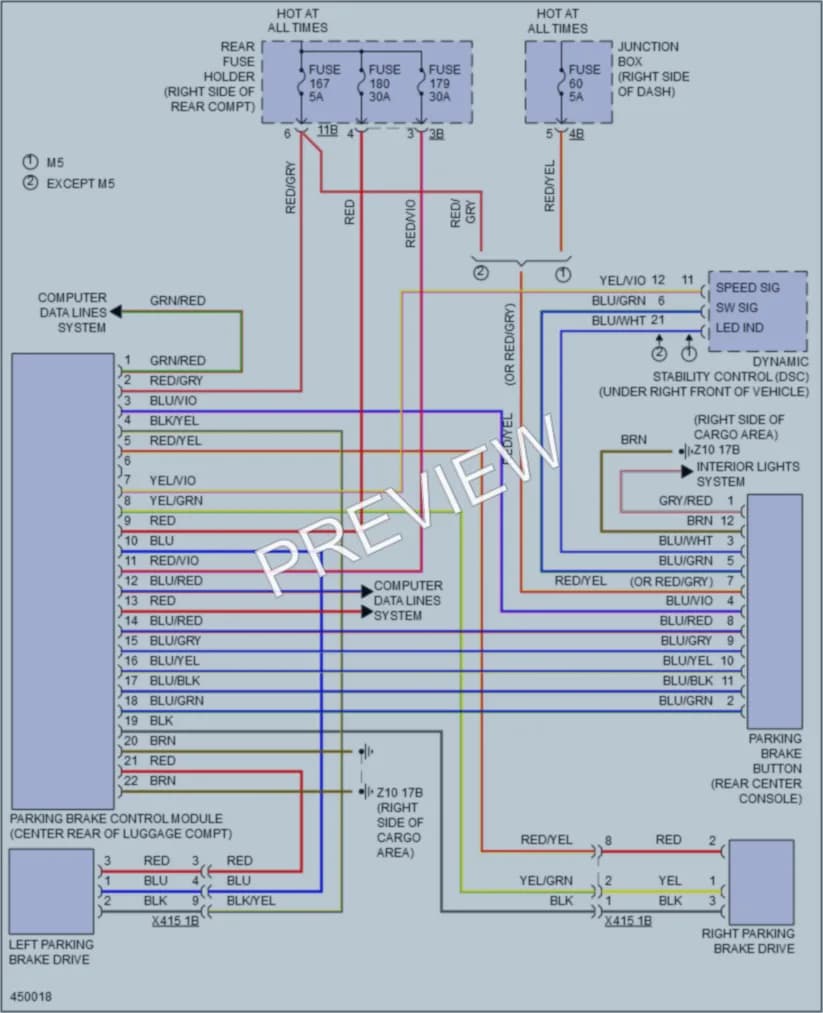 2014 BMW 535i Shift Interlock wiring diagram preview