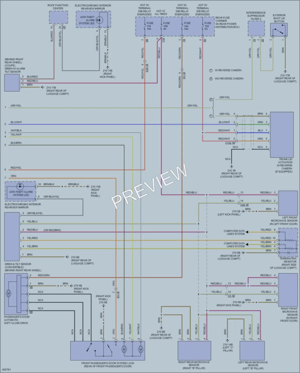 2014 BMW 640i Anti Theft wiring diagram preview