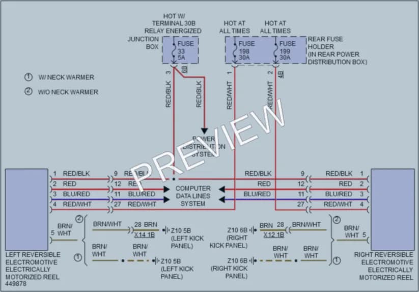 2014 BMW 640i Passive Restraints wiring diagram preview