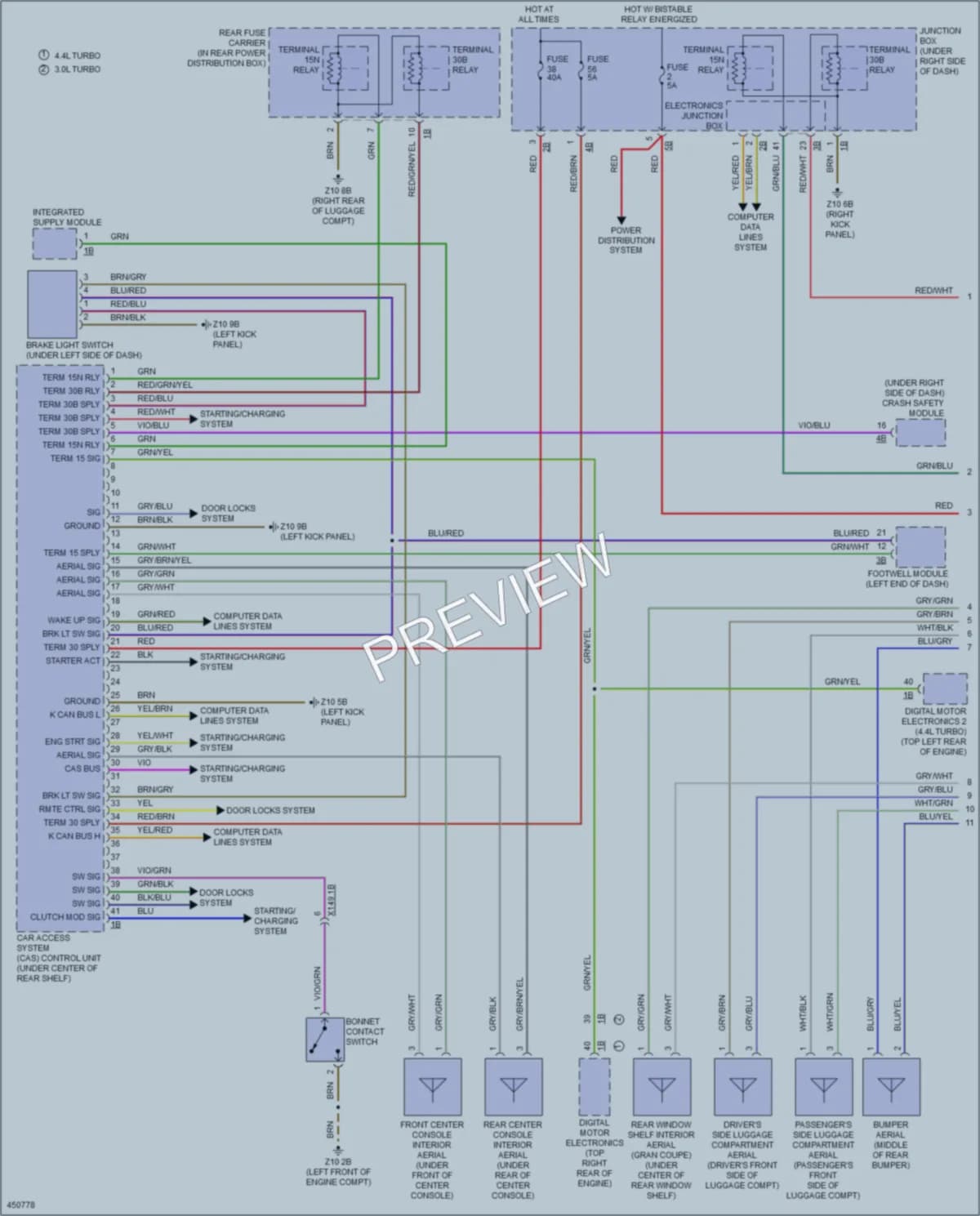 2014 BMW 640iGranCoupe Anti Theft wiring diagram preview