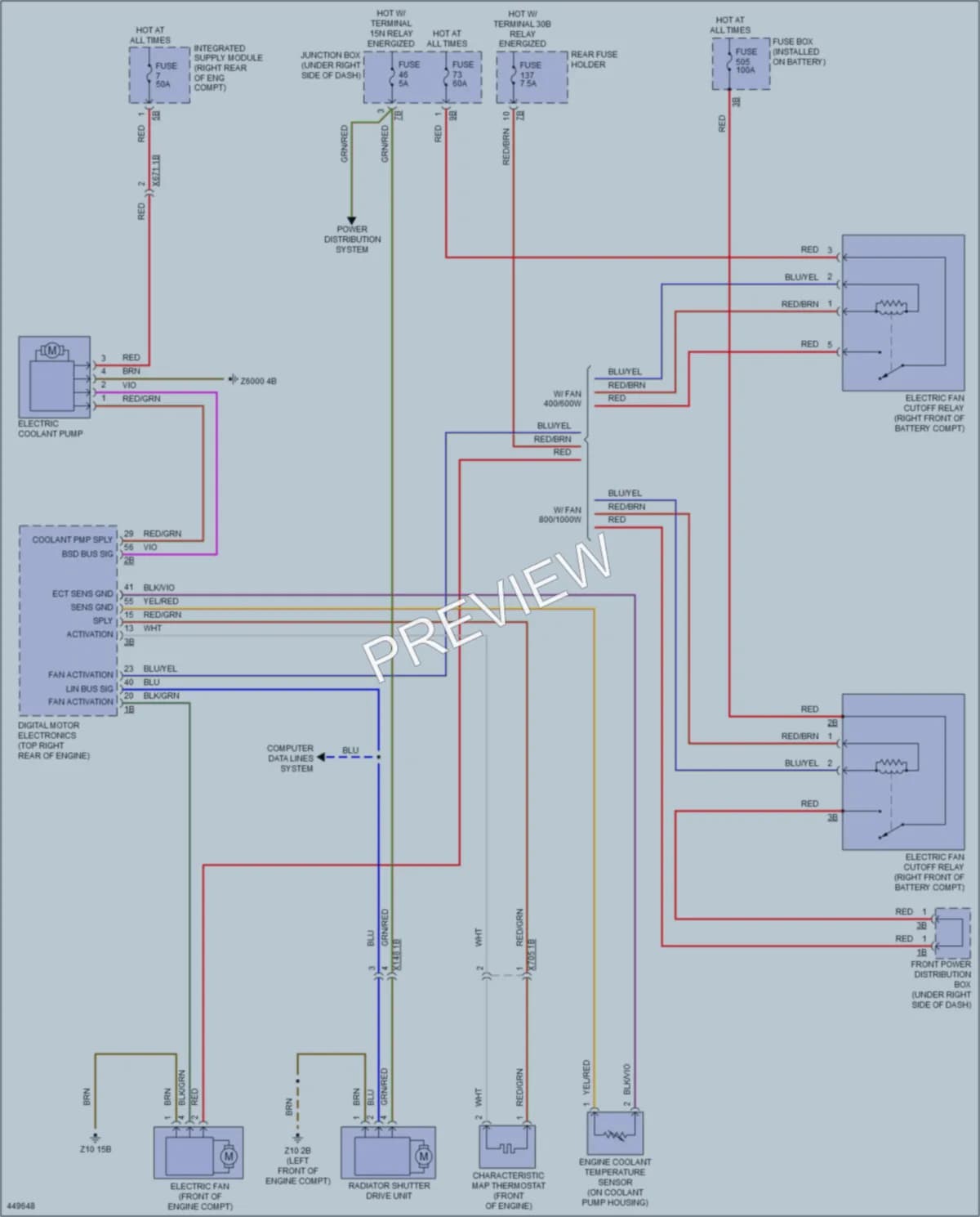 2014 BMW 640iGranCoupe Cooling Fan wiring diagram preview