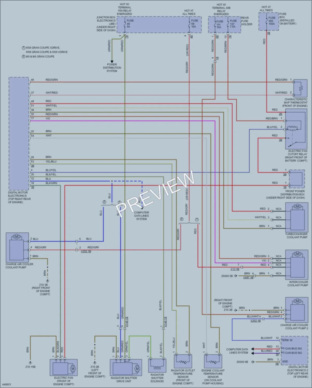 2014 BMW 650i Cooling Fan wiring diagram preview