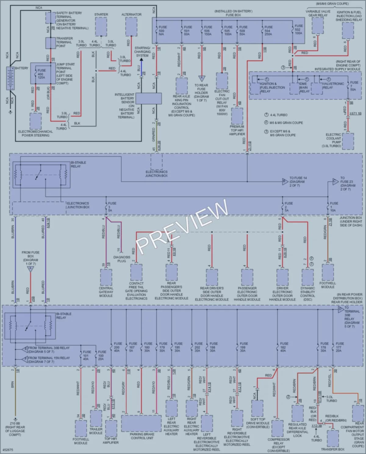 2014 BMW 650i Power Distribution wiring diagram preview
