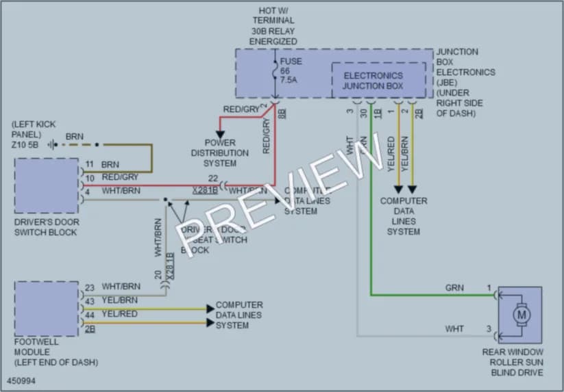 2014 BMW 650i Power Windows wiring diagram preview