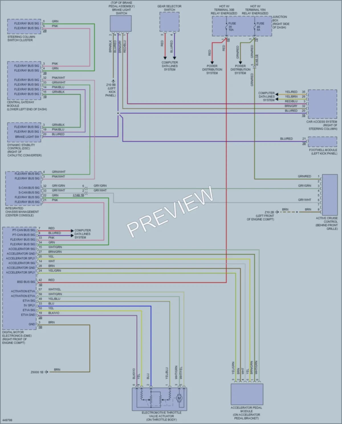 2014 BMW 740Li Cruise Control wiring diagram preview