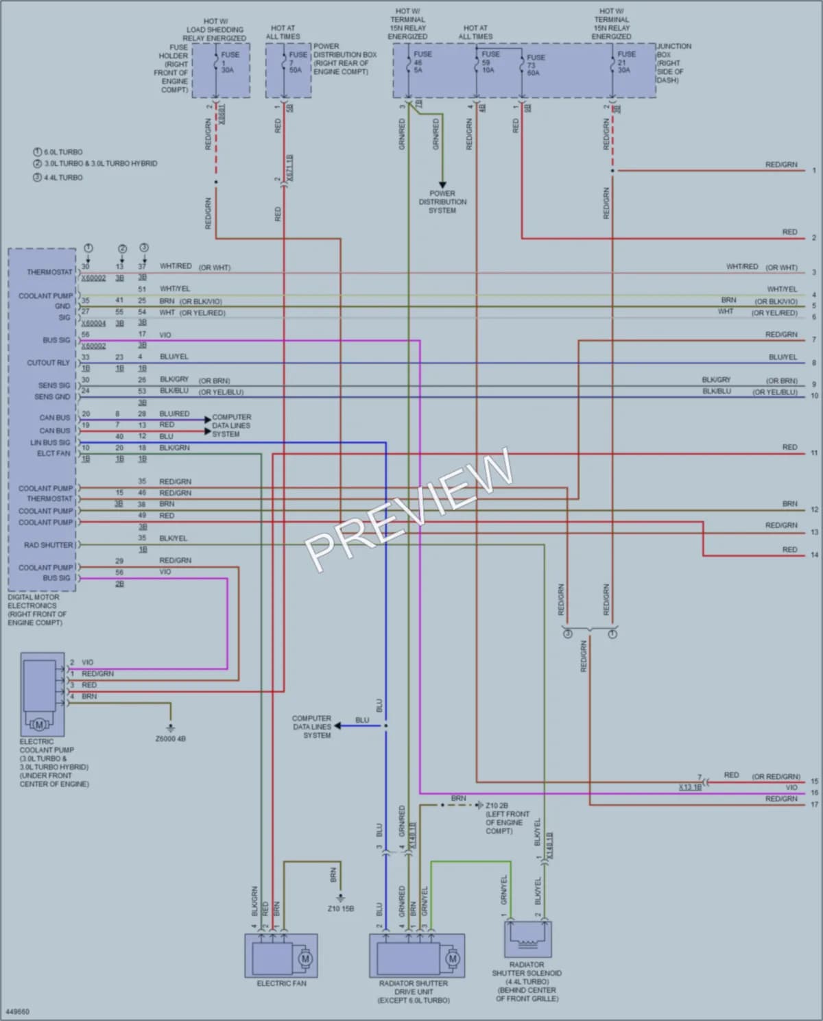 2014 BMW 740i Cooling Fan wiring diagram preview