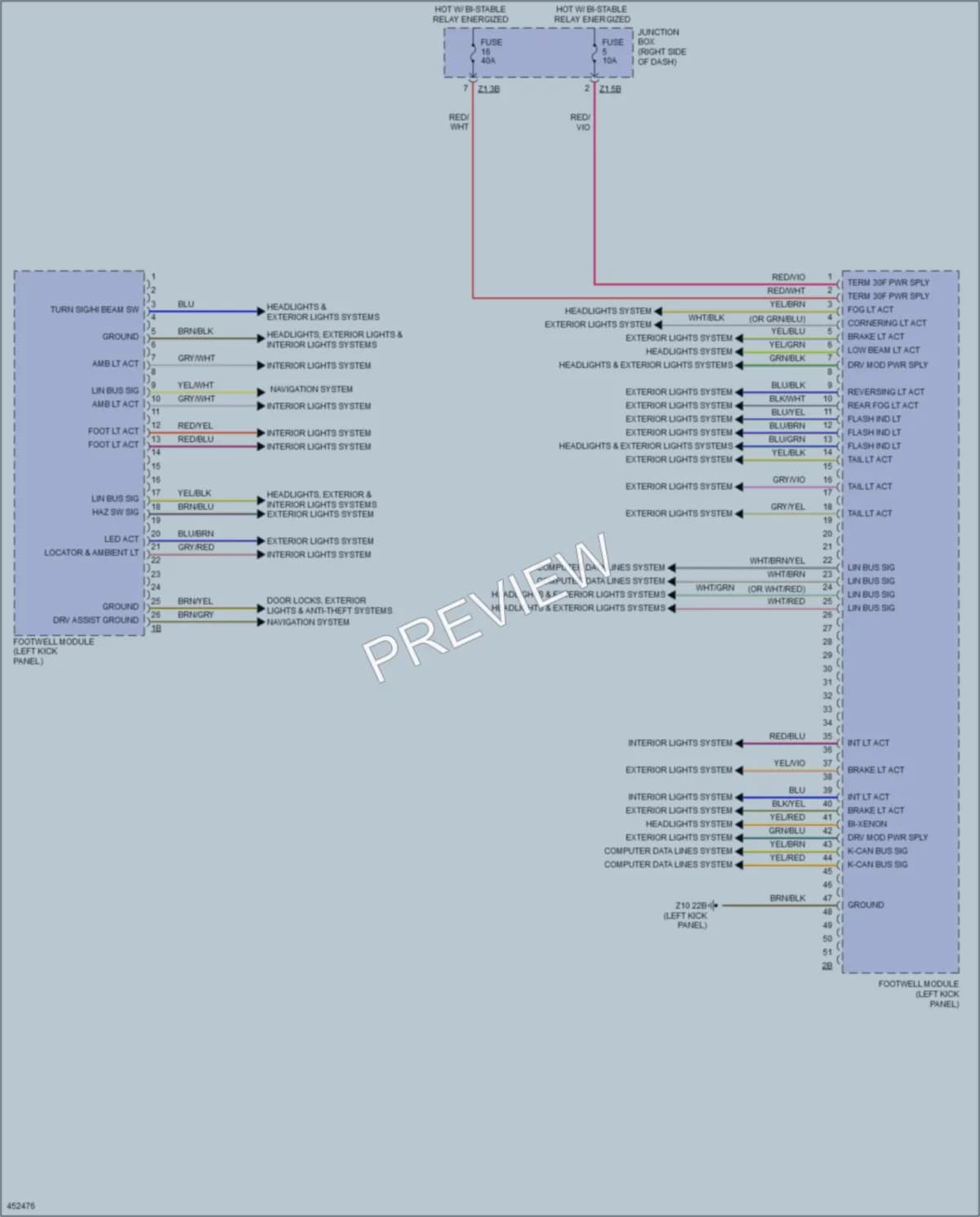 2014 BMW 750i Body Control Modules wiring diagram preview