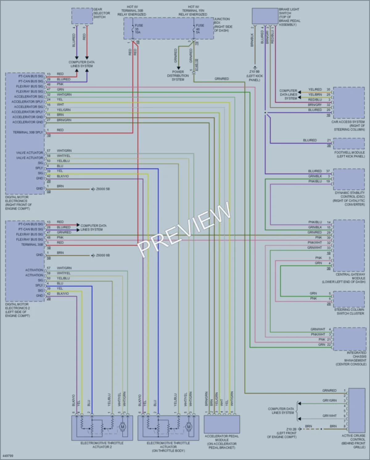 2014 BMW 750i Cruise Control wiring diagram preview