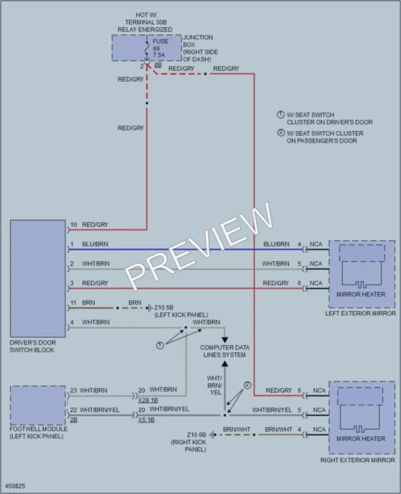 2014 BMW ActiveHybrid5 Defoggers wiring diagram preview