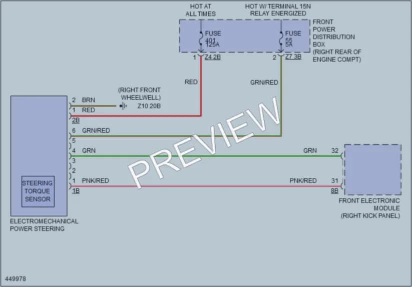 2014 BMW M235i Electronic Power Steering wiring diagram preview