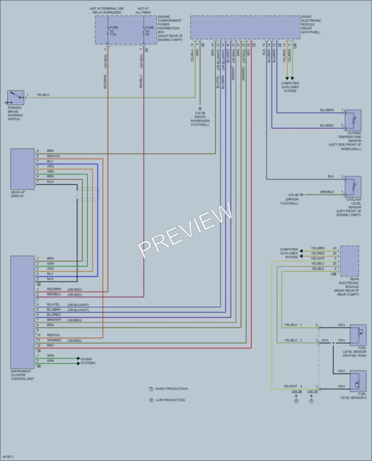 2014 BMW M235i Instrument Cluster wiring diagram preview