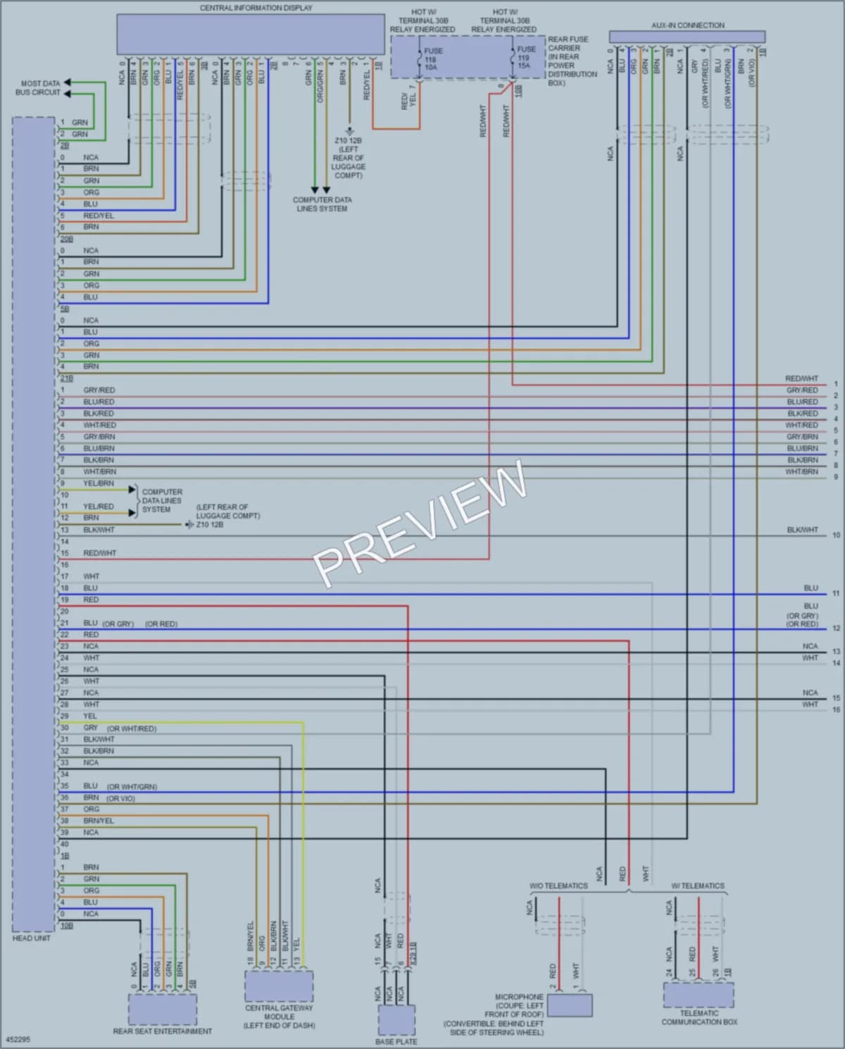 2014 BMW M6GranCoupe Radio wiring diagram preview