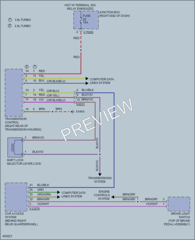 2014 BMW X1 Shift Interlock wiring diagram preview