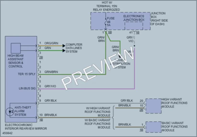 2014 BMW X3 Power Mirrors wiring diagram preview