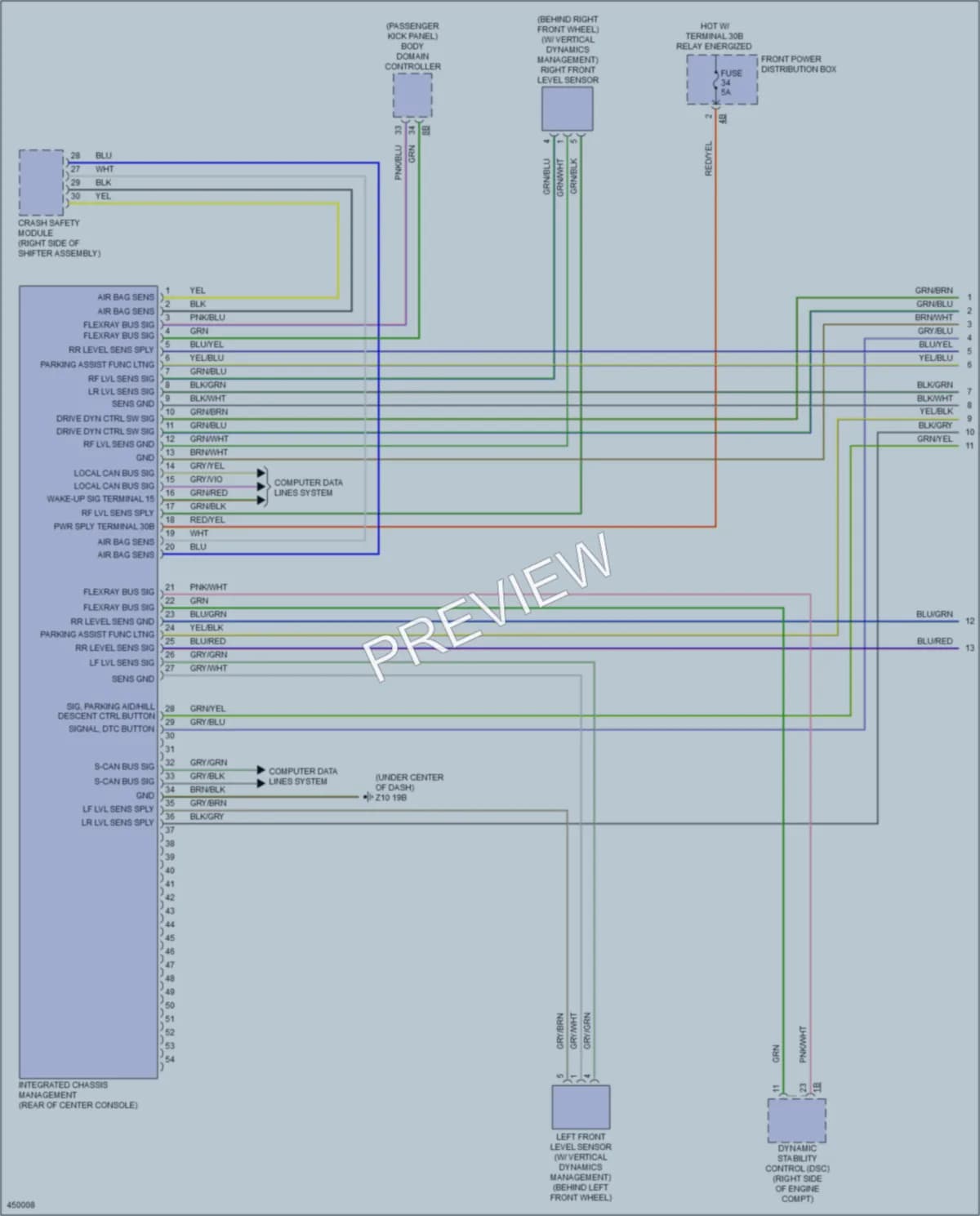 2014 BMW X5 Electronic Suspension wiring diagram preview