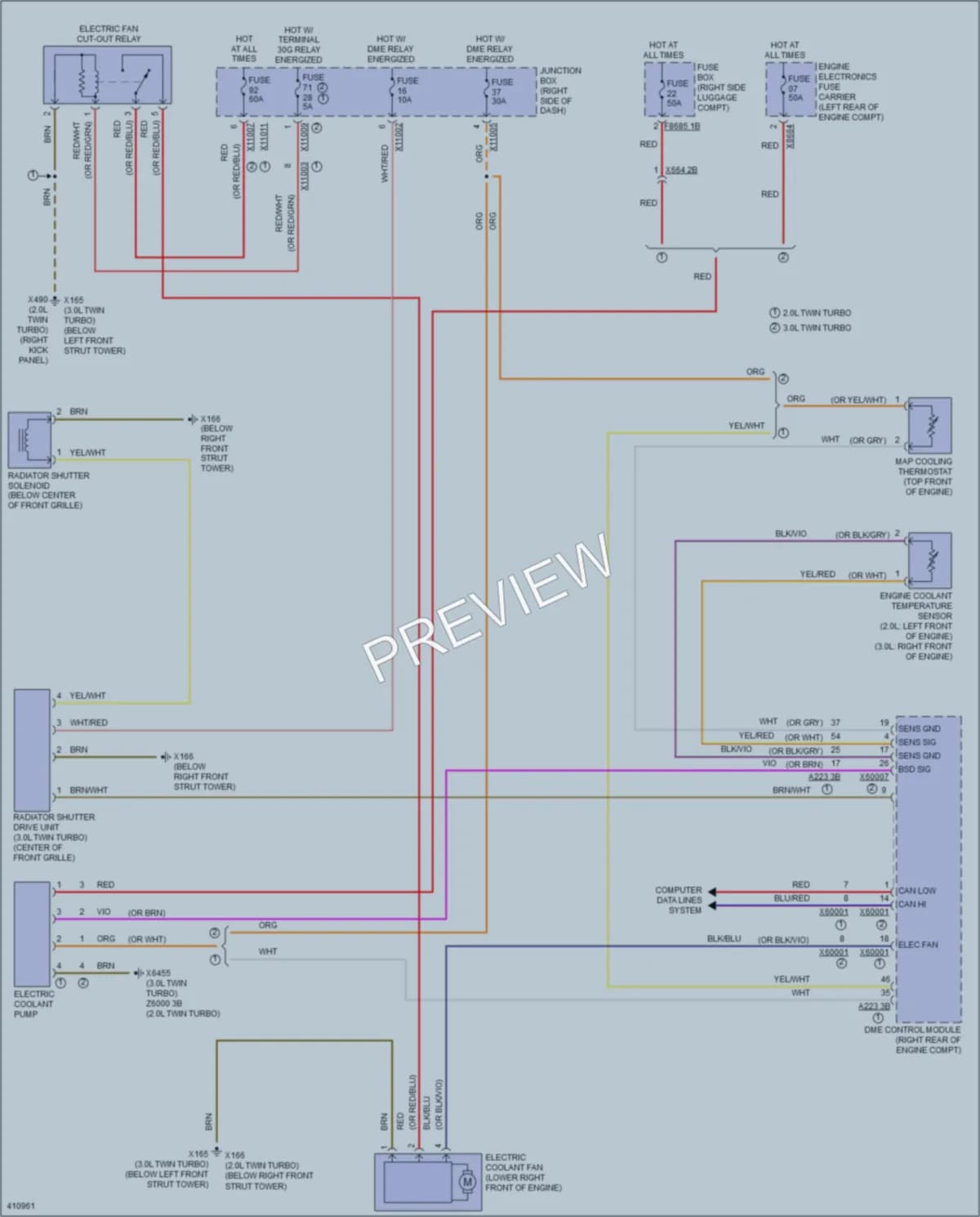2014 BMW Z4 Cooling Fan wiring diagram preview
