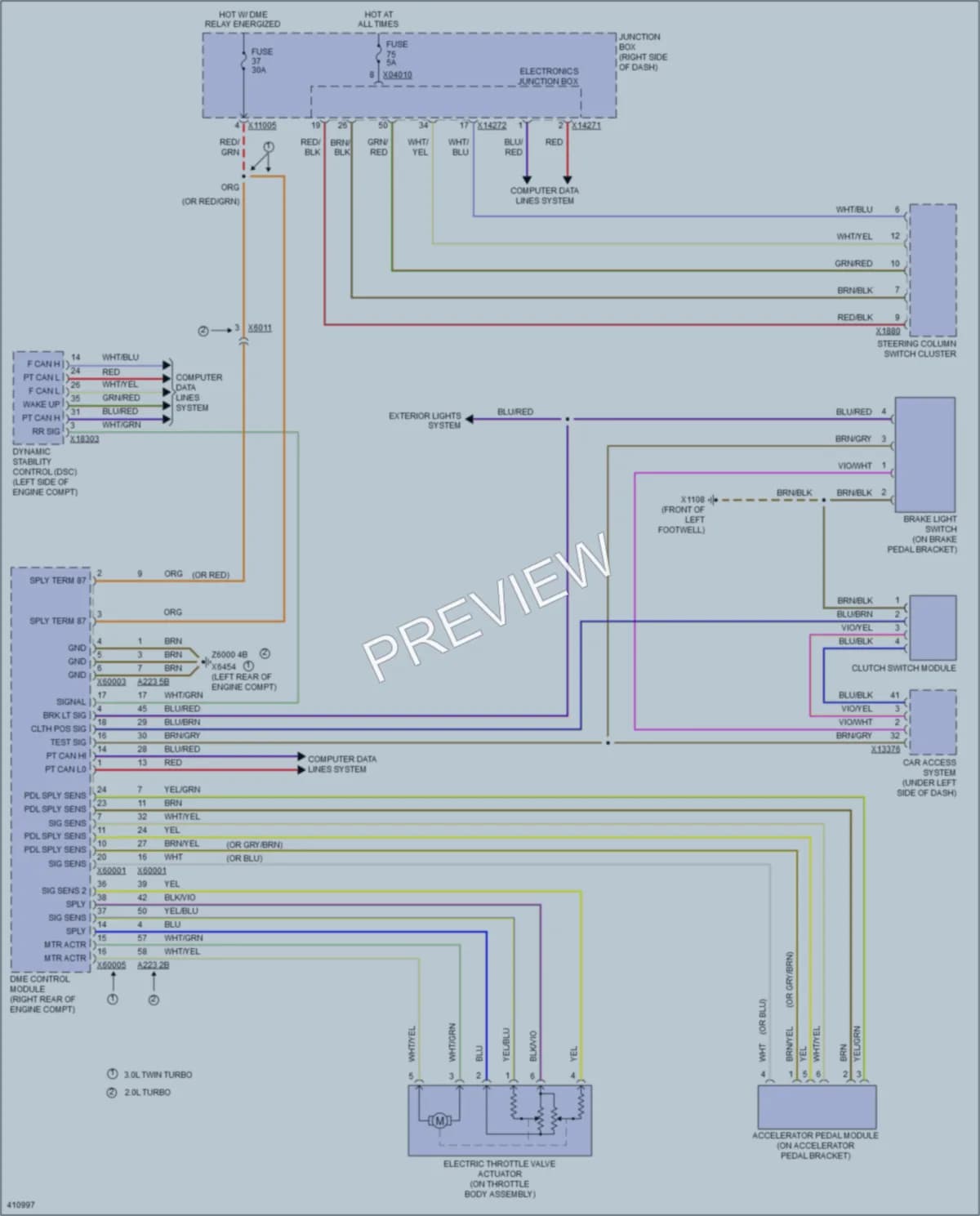 2014 BMW Z4 Cruise Control wiring diagram preview