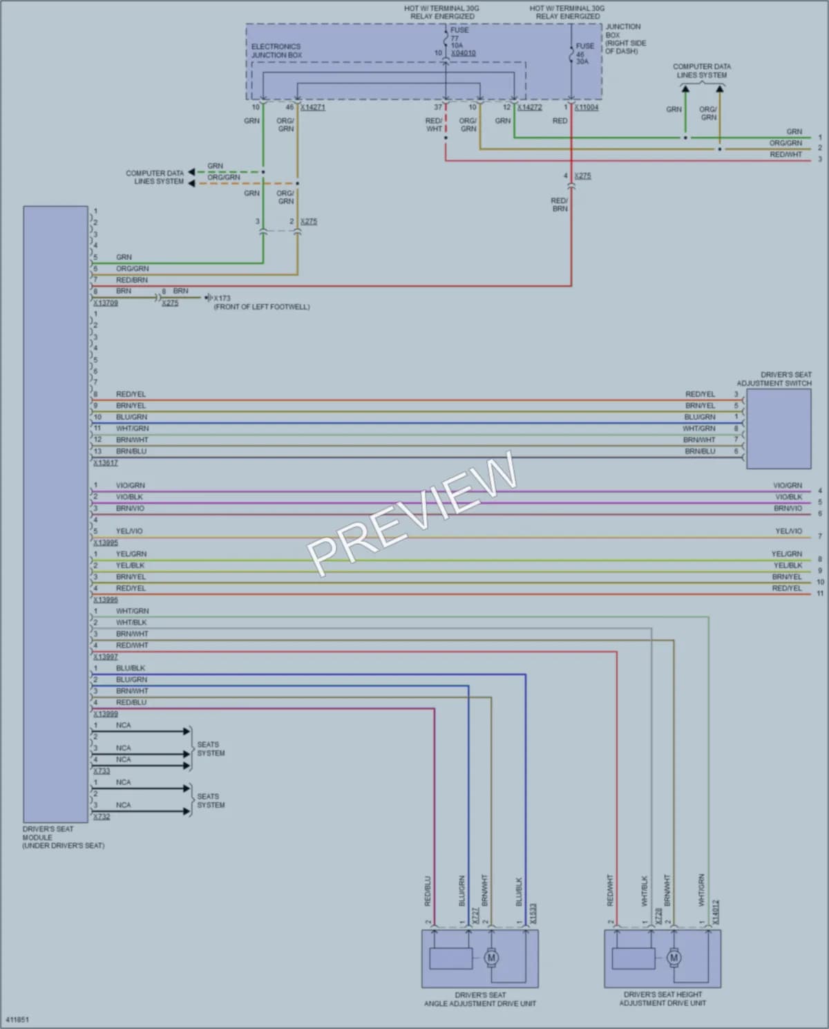 2014 BMW Z4 Memory Systems wiring diagram preview