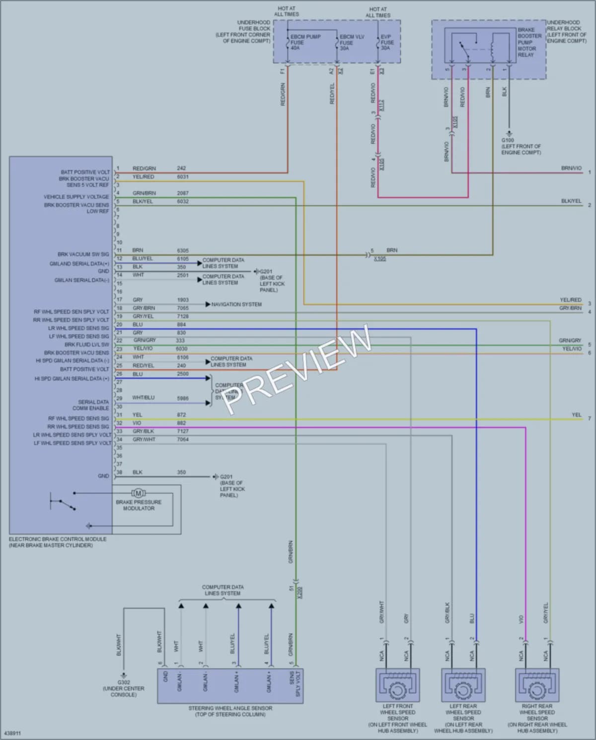 2014 Buick Encore Anti Lock Brakes wiring diagram preview