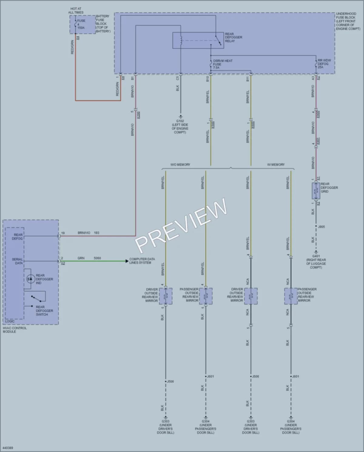 2014 Buick Encore Defoggers wiring diagram preview