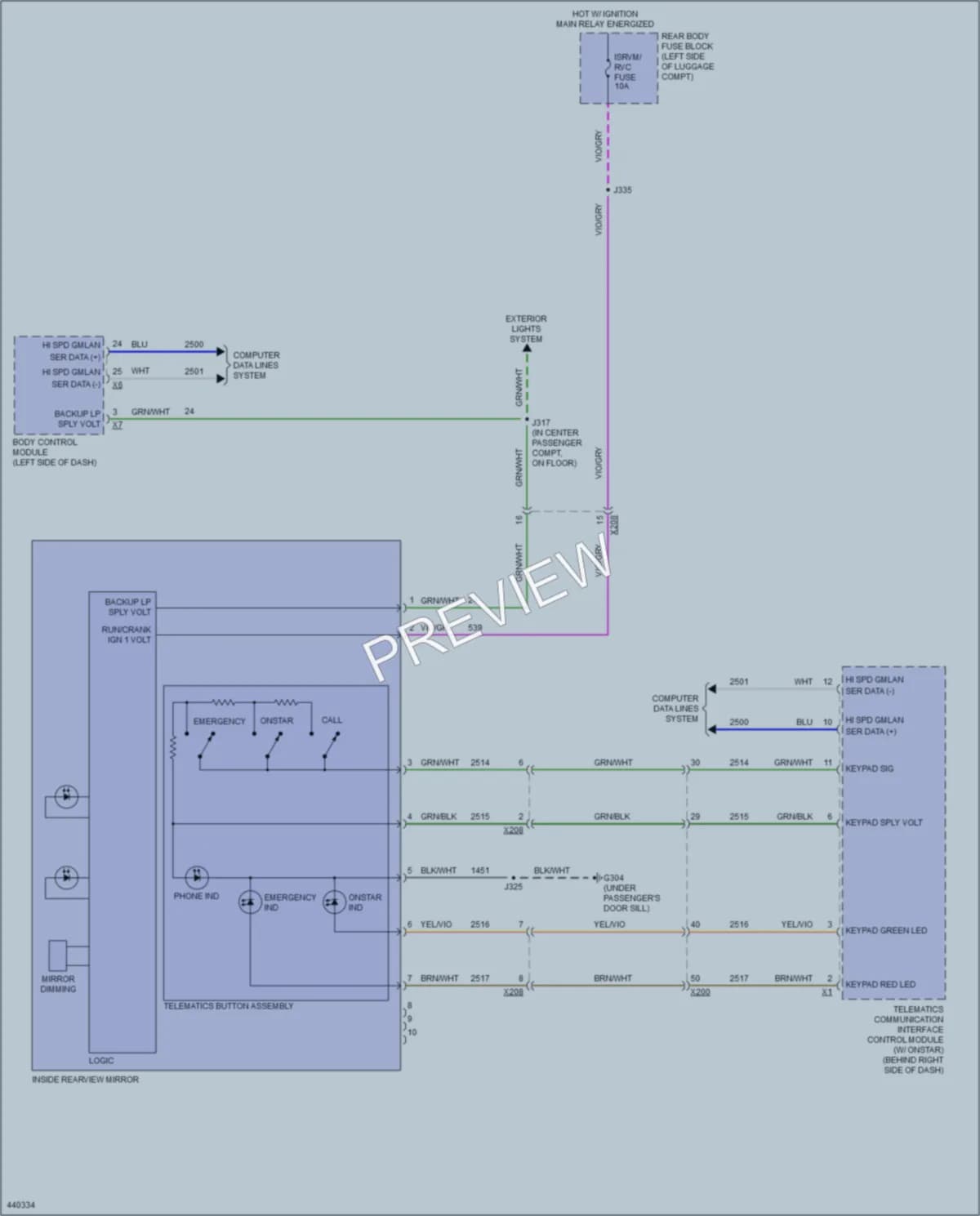 2014 Buick Encore Power Mirrors wiring diagram preview