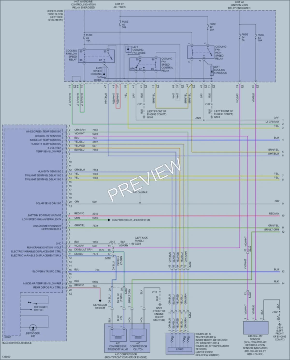 2014 Buick LaCrosse Air Conditioning wiring diagram preview