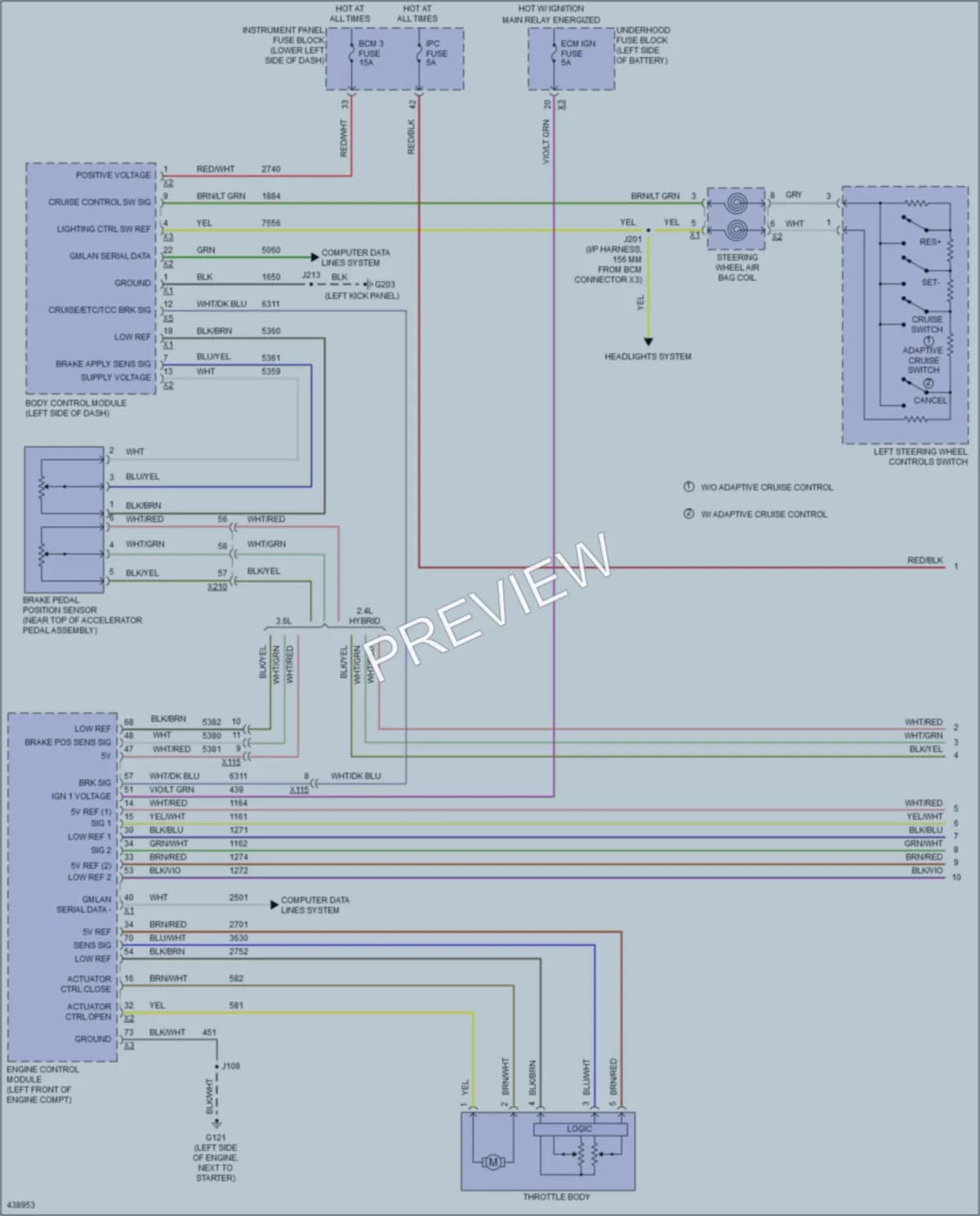 2014 Buick LaCrosse Cruise Control wiring diagram preview