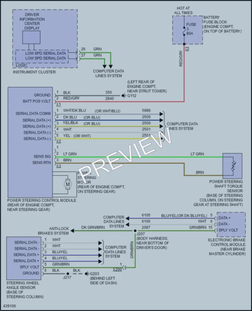2014 Buick Verano Electronic Power Steering wiring diagram preview