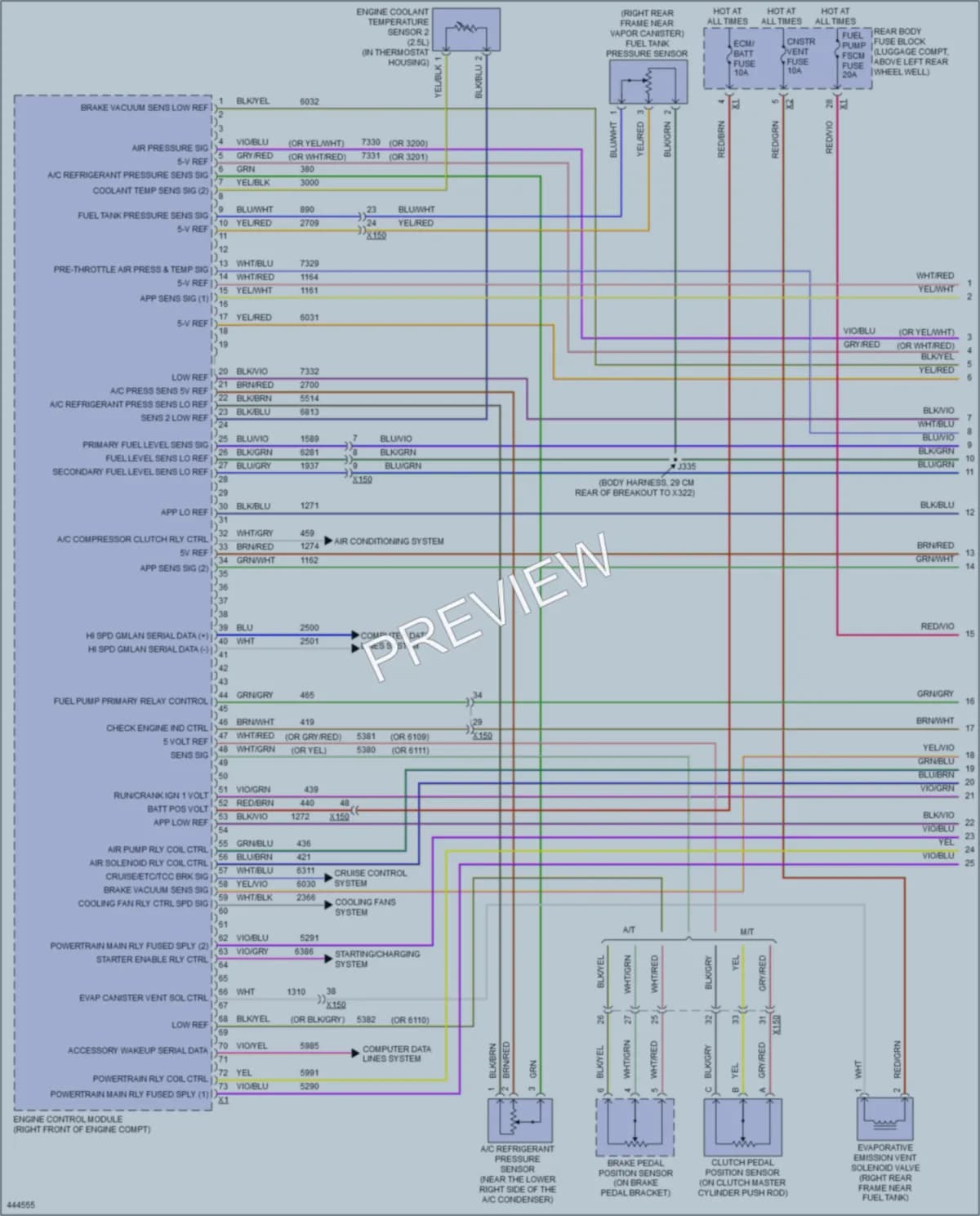 2014 Cadillac ATS Engine Performance wiring diagram preview
